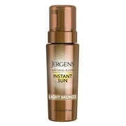 Jergens Natural Glow Instant Sun Sunless Self Tanning Mousse Tropical Scent, Light Bronze, 6 oz