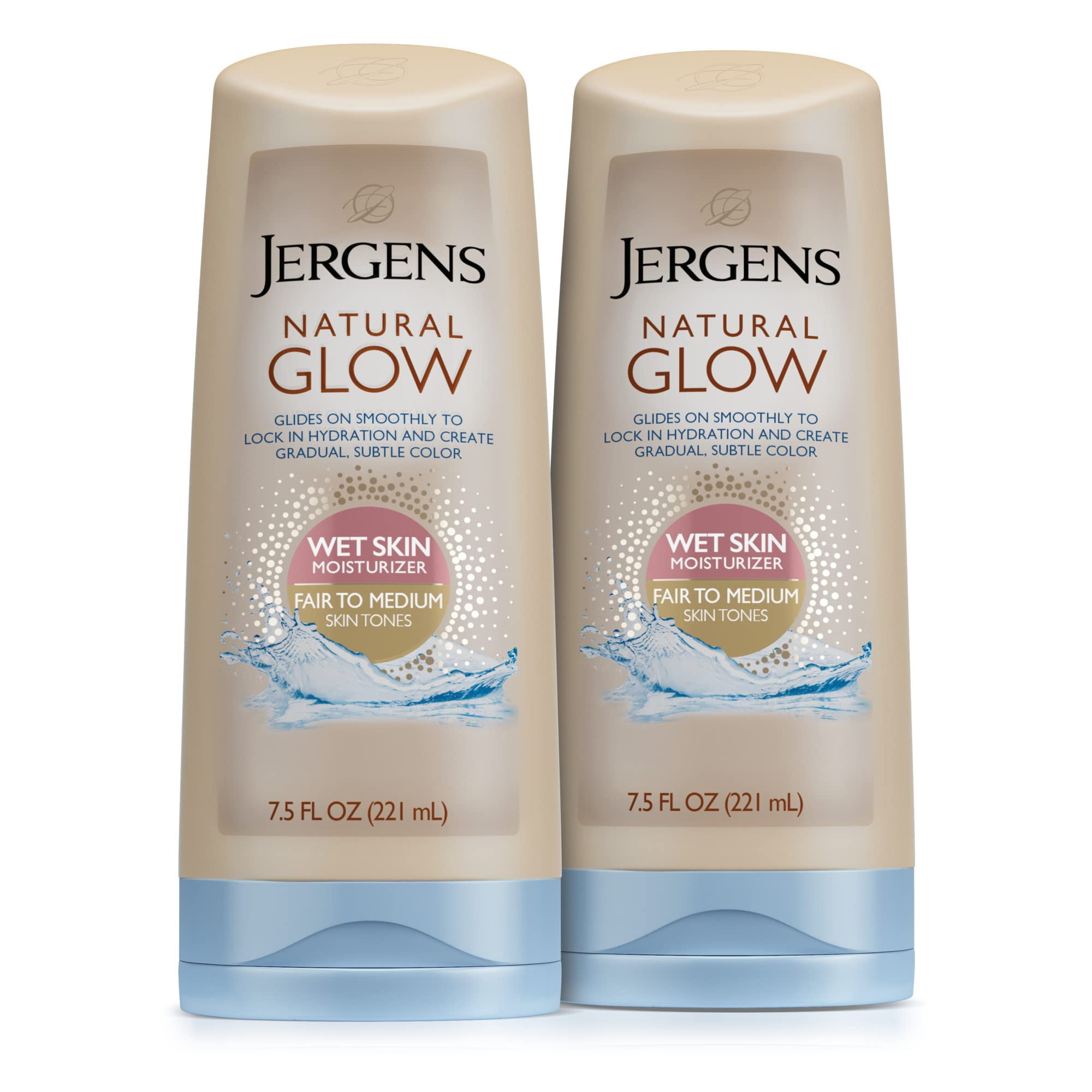 Jergens Natural Glow Wet Skin InShower Self Tanner Body Lotion, Fair