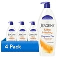 thumbnail interactive-video image 1 of (4 pack) Jergens Ultra Healing Hand And Body Lotion Dry Skin Moisturizer, Fragrance Free, 21 oz, 1 of 12