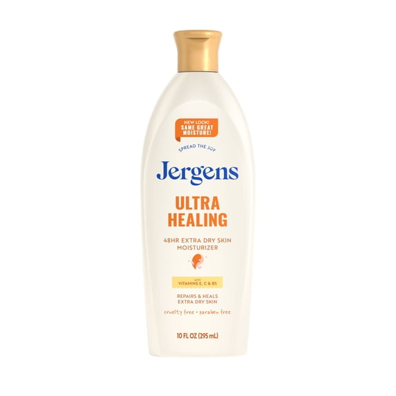 Jergens Ultra Healing Hand And Body Lotion Dry Skin Moisturizer, Vitamins C, E, B5, 10 fl oz