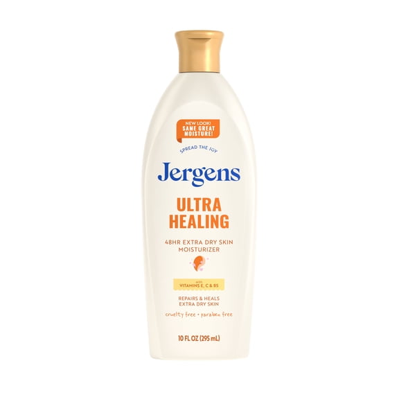 Jergens Ultra Healing Hand And Body Lotion Dry Skin Moisturizer, Vitamins C, E, B5, 10 fl oz