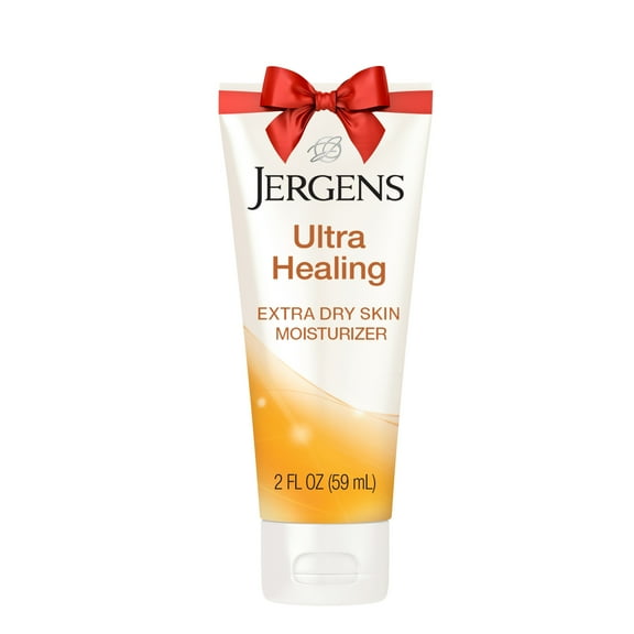 Jergens Ultra Healing Hand and Body Lotion Dry Skin Moisturizer, Vitamins C, E, B5, 2 oz