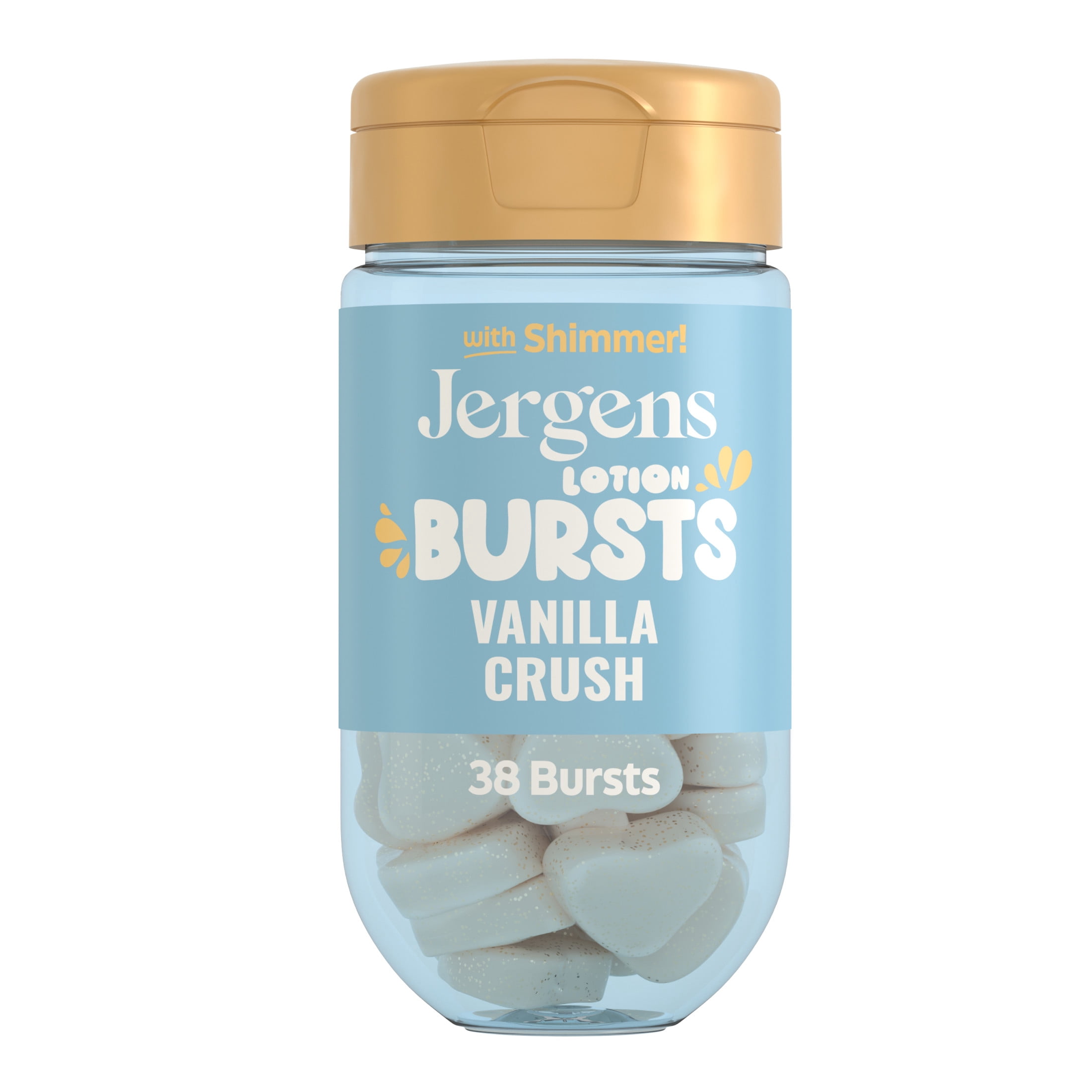 Jergens Vanilla Crush Lotion Bursts, Heart-Shaped Moisturizer, 38 Ct