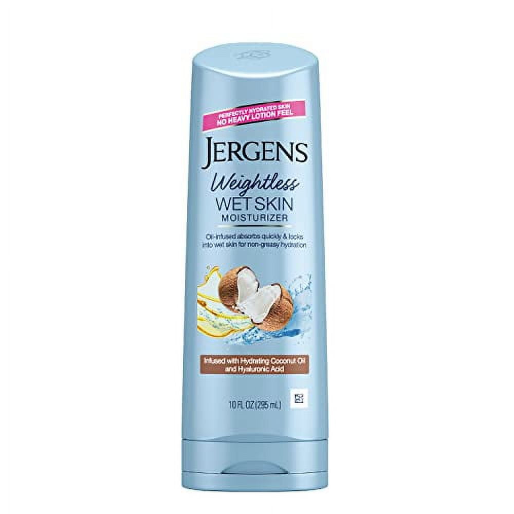 Jergens Wet Skin Body Lotion with Coconut Oil, In Shower Lotion for Dry