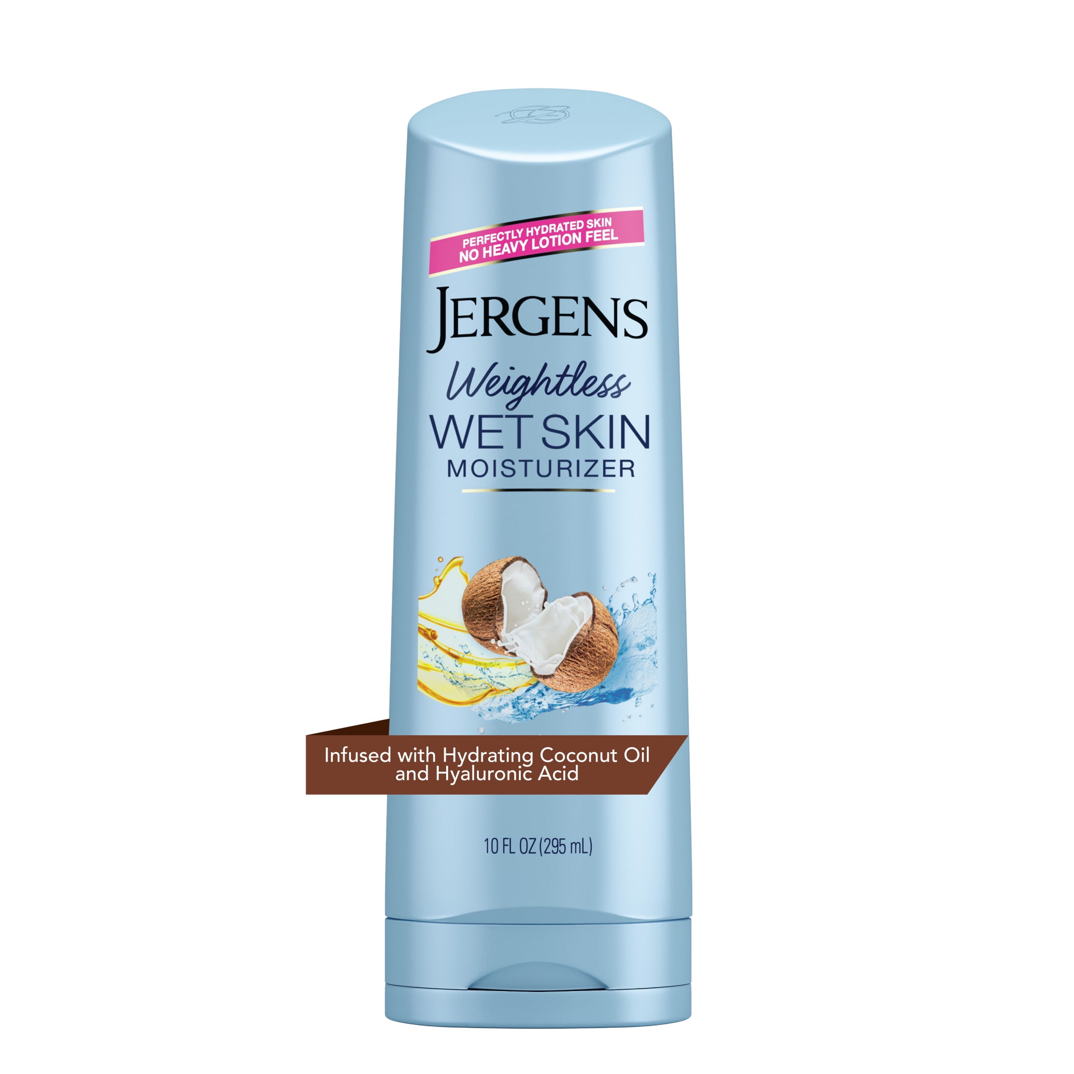 Jergens Wet Skin Body Moisturizer for Dry Skin, In-Shower Body Lotion, Coconut, 10 oz