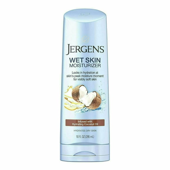 Jergens Wet Skin Moisturizer Coconut Oil 10 Ounce 295ml 2 Pack