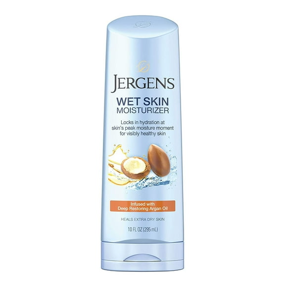 Jergens Wet Skin Moisturizer, White Refreshing Coconut Oil 10 oz (Pack of 3)