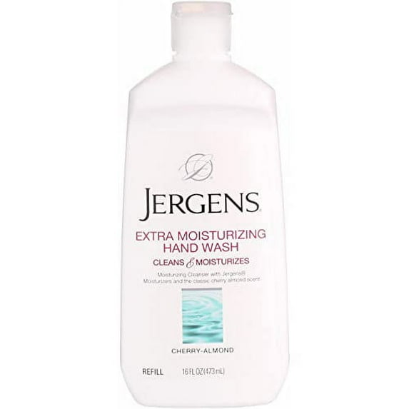 Jergens extra Moisturizing Hand Wash Refill Classic Cherry Almond 16 oz (Pack of 4)