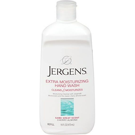 Jergens xtra Moisturizing Hand Wash Refill, Classic Cherry Almond, 16 oz (Pack of 3)