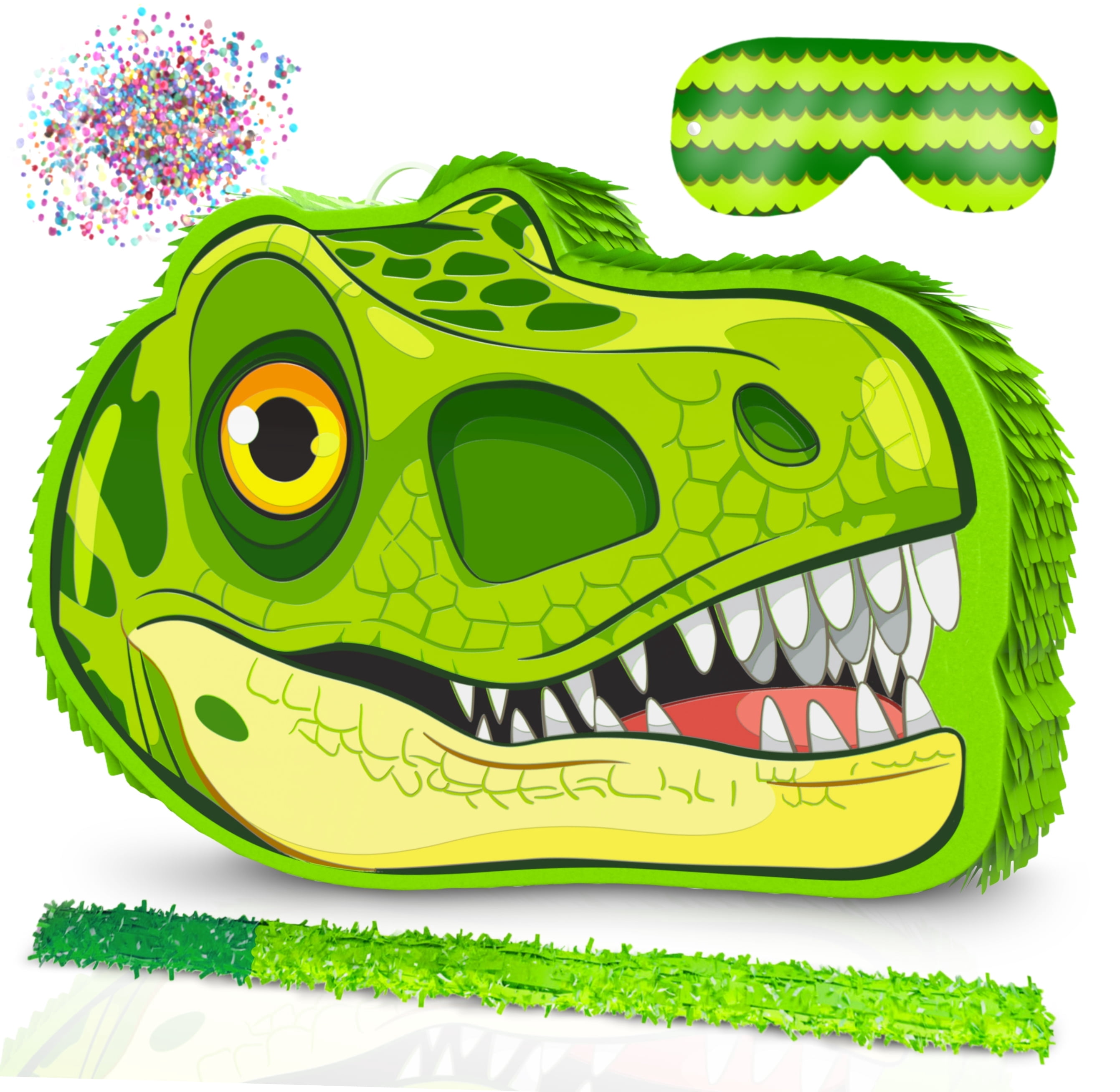 Jergrim Dinosaur Pinata Head, 4 Piece Set, For Jurassic Party Supplies ...