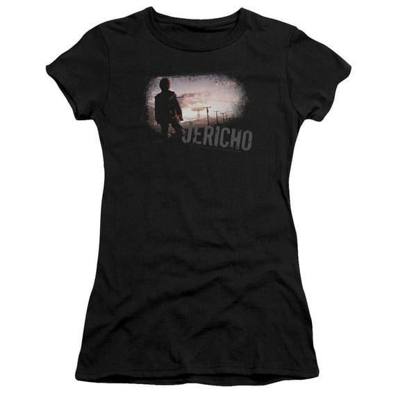 Jericho Mushroom Cloud Junior Women's Sheer T-Shirt Black