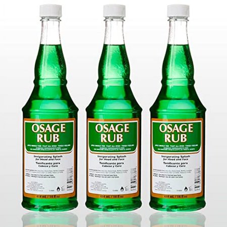 Jeris Osage Rub Professional – 14 Fl Oz Each with Menthol and Eucalyptus 3 Pack