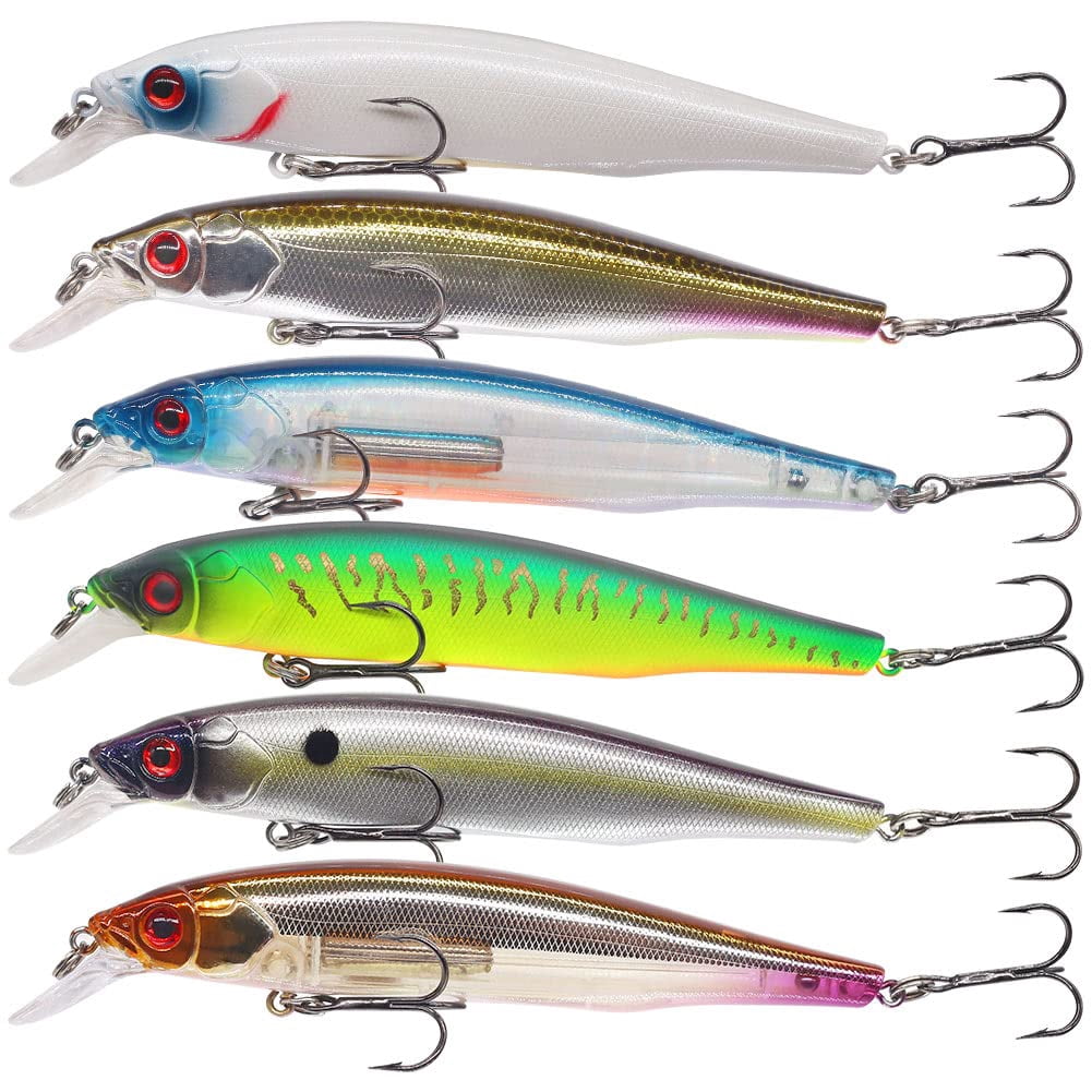 Jerkbait Kit - Minnow Lure Suspending Bass  Smallmouth Walleye Largemouth 1 Piece