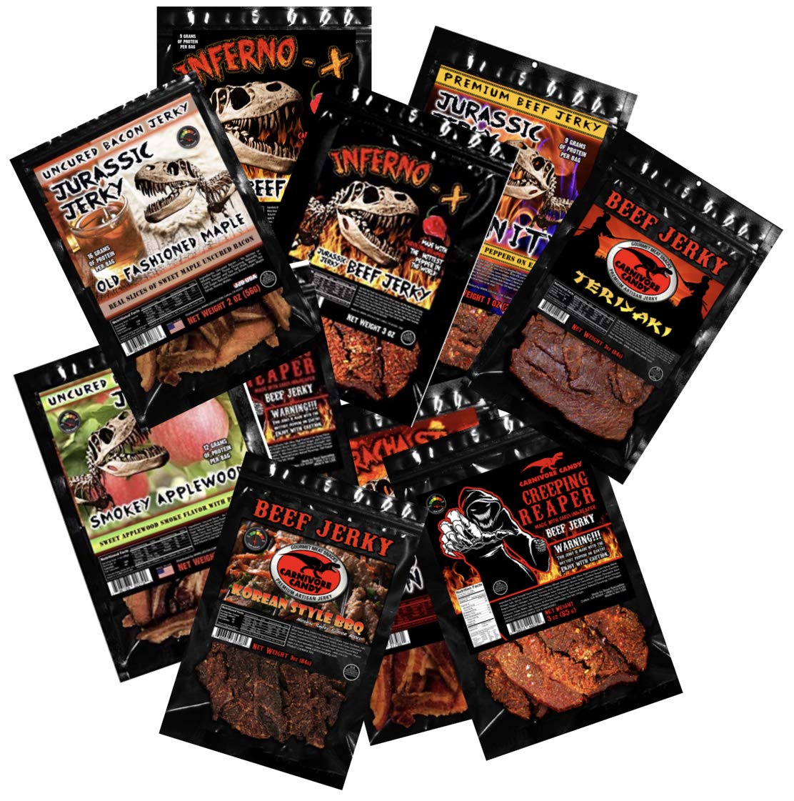 Jerky Carnivore Candy A “GrabBag” (9 Piece Assortment)