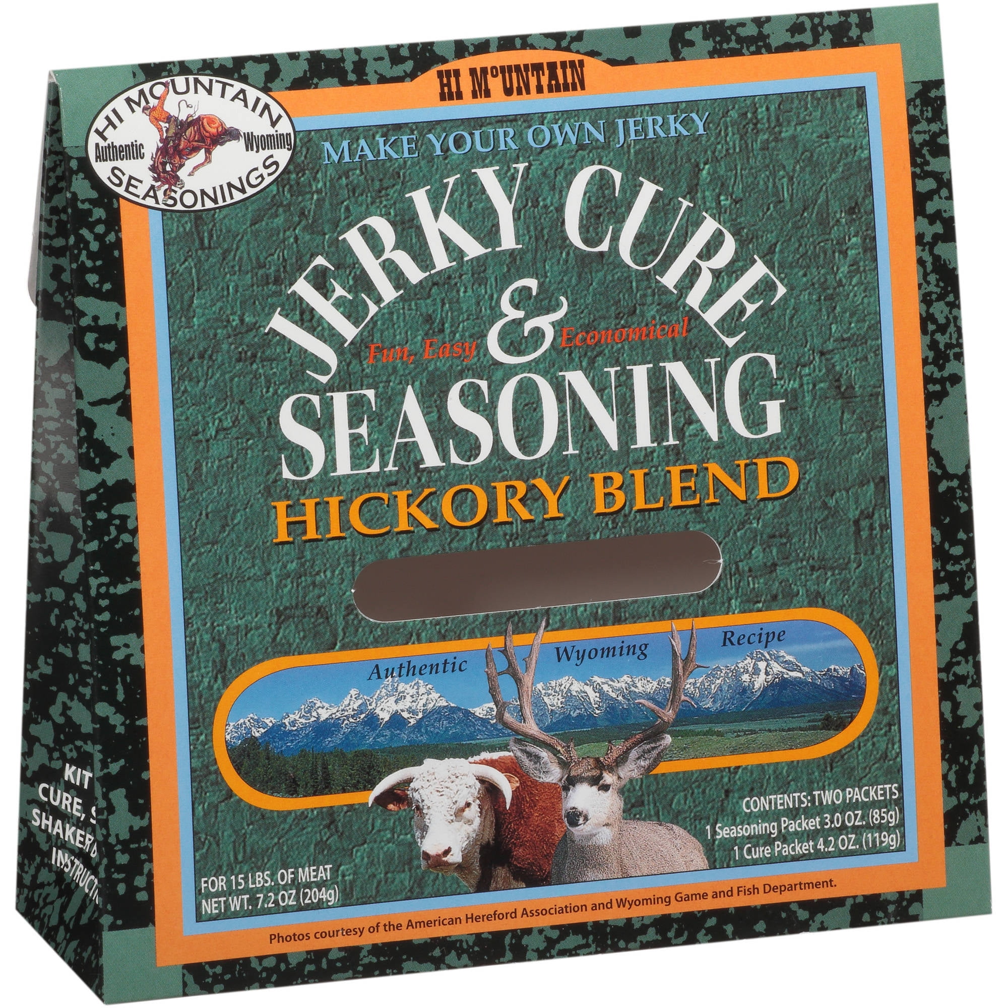 Jerky Cure & Seasoning, Hickory Blend, Mixed Spices, 7.2 oz