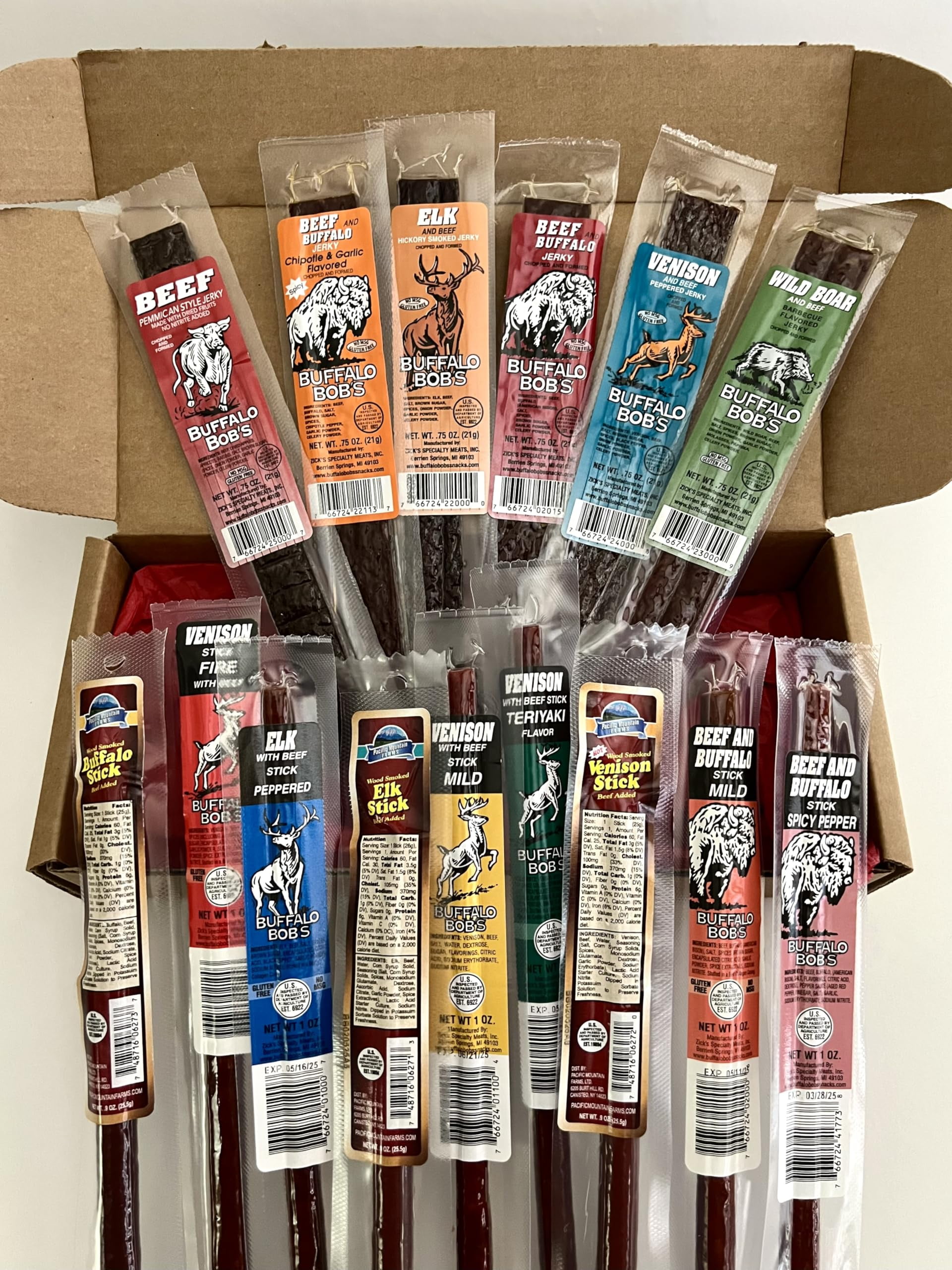 Jerky Dynasty Big Game MSF2 15Piece Jerky Variety Pack Assorted Meat