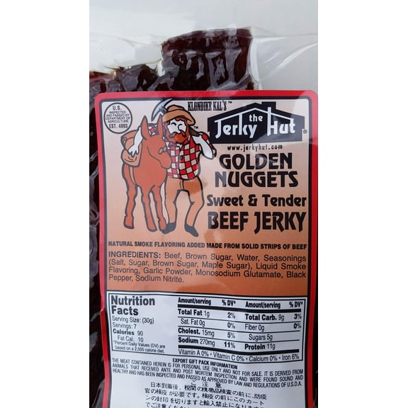 Jerky Hut | Golden Nugget (Sweet and Tender) Gluten-Free (8 oz)
