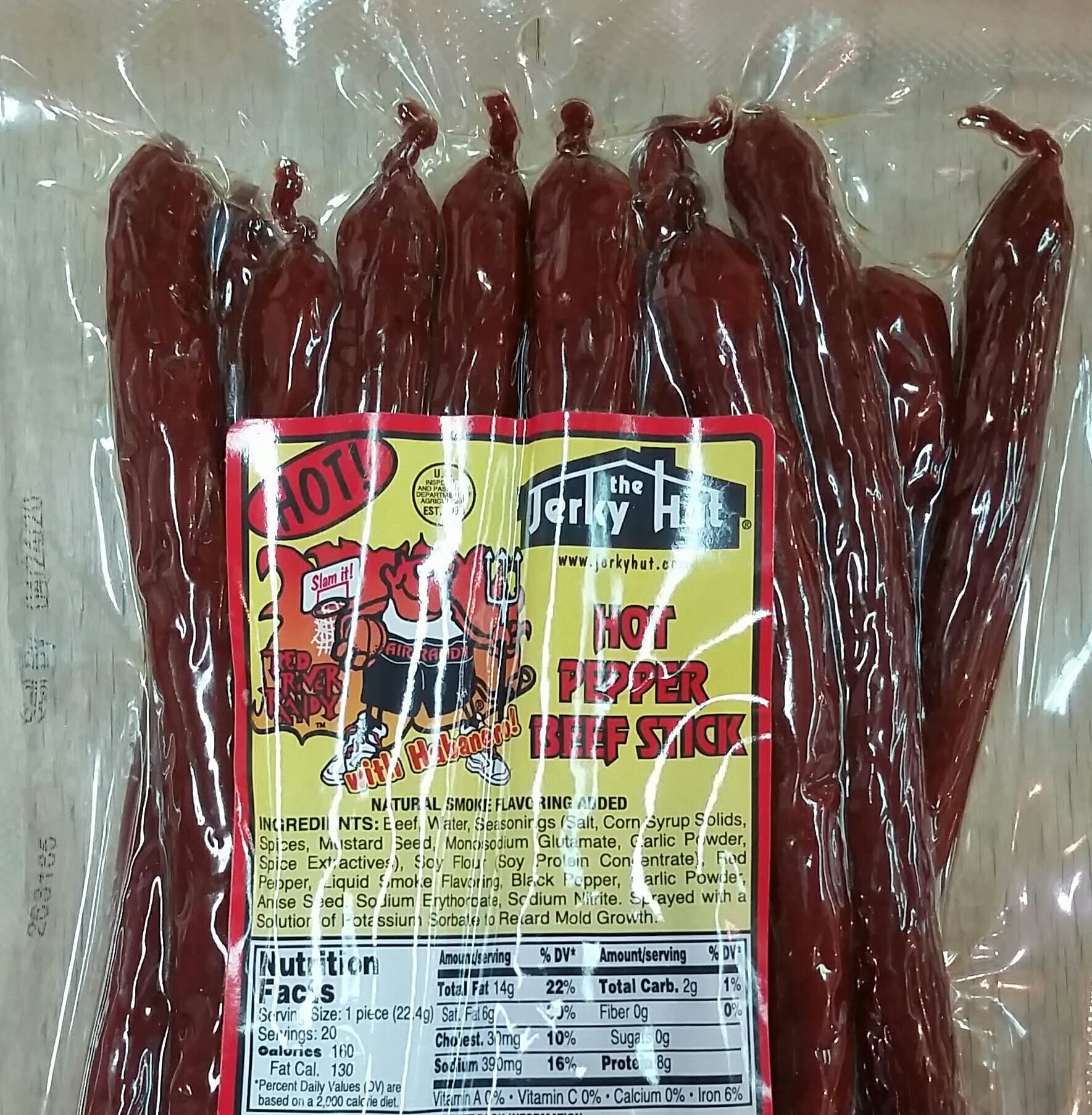 Jerky Hut - Habanero w/ Hot pepper beef sticks