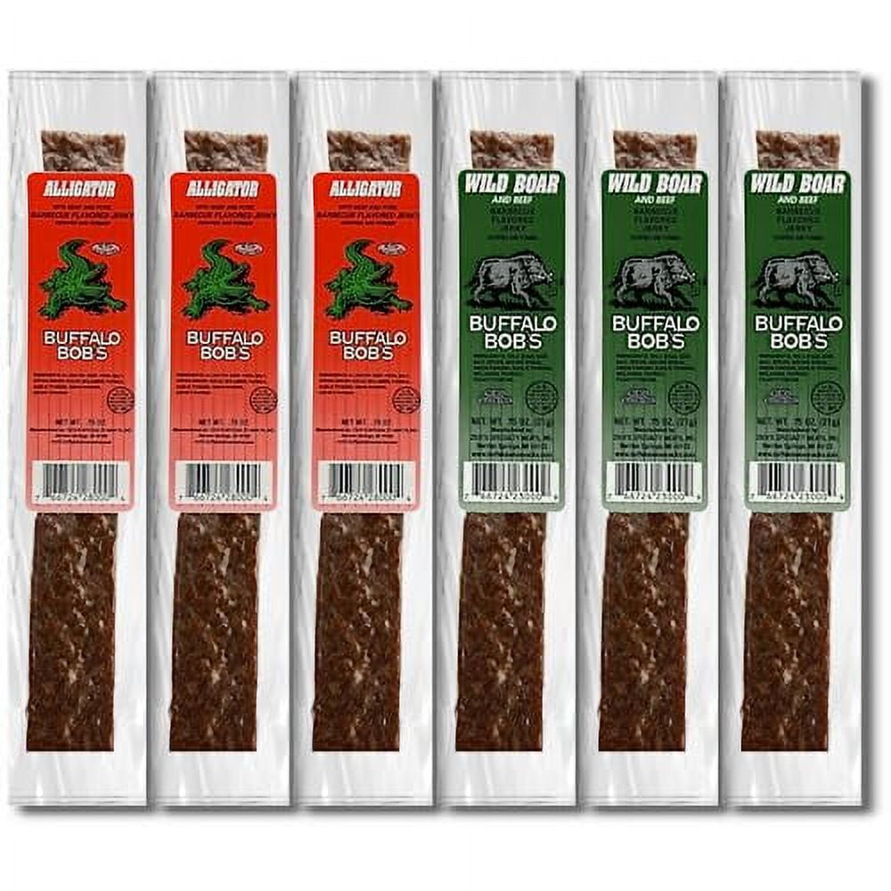 Jerky (Mixed 6 Pack) 3 Boar BBQ & 3 Alligator BBQ