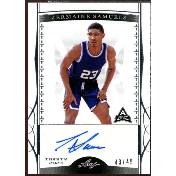 Jermaine Samuels AU Rookie Card 2023 Leaf Trinity #BA-JS2