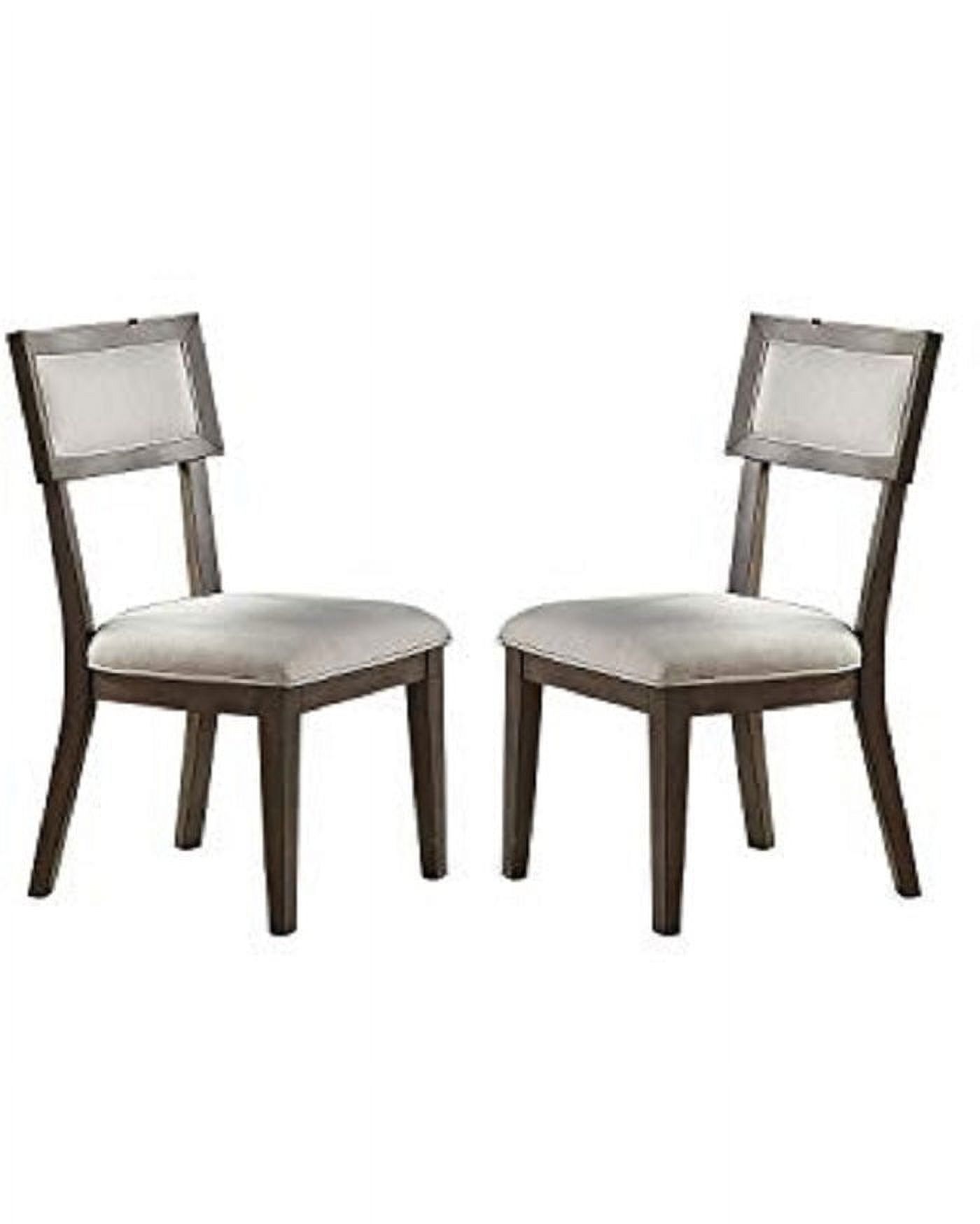 Jermaine Solid Wood & Veneer Dining Chairs (Set of 2) Gray