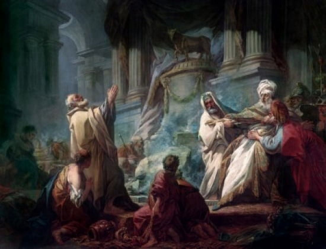 Jeroboam Sacrificing to the Idols Jean Honore Fragonard (1732-1806 French) Canvas Art - Jean Honore Fragonard (18 x 24)