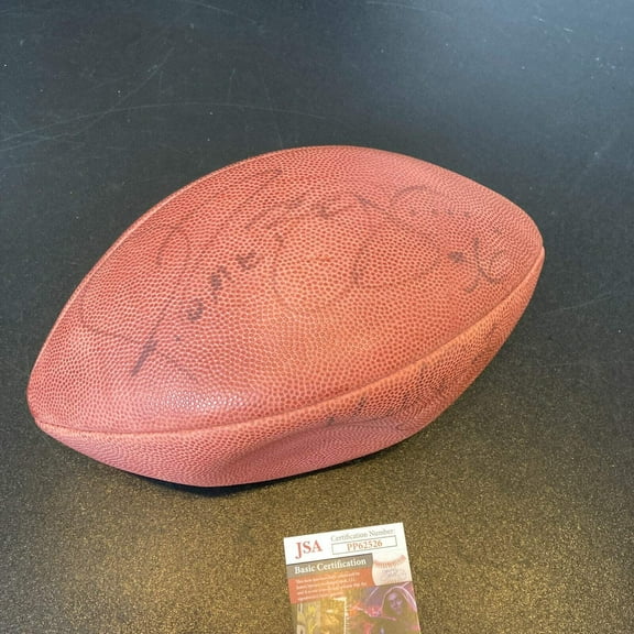 Jerome Bettis  Kordell Stewart Steelers Signed Wilson NFL Game Football JSA COA
