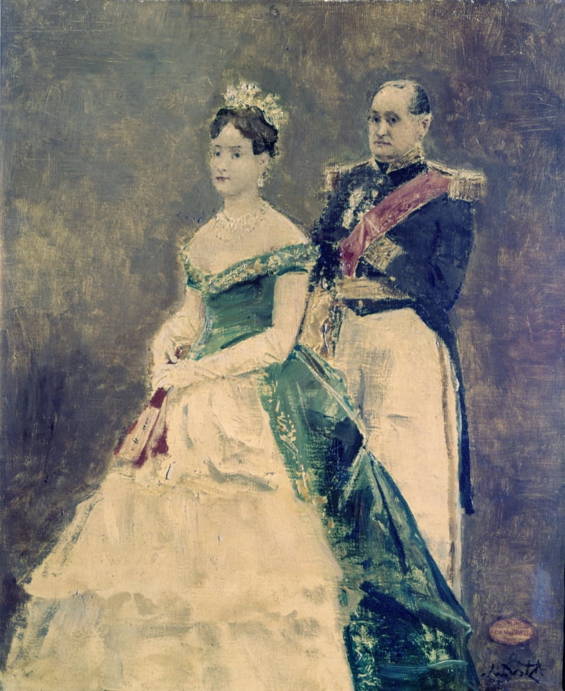 Jerome Bonaparte And His Daughter Matilda Canvas Art - (24 x 36)