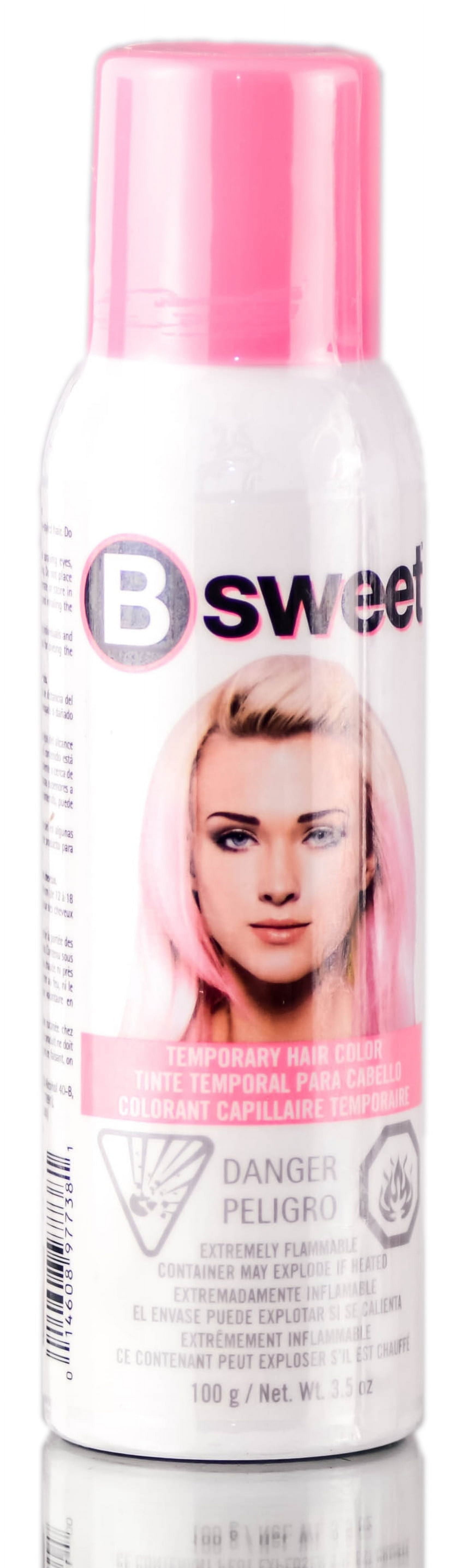 Jerome Russell Bsweet Temporary Hair Color Spray, Pale Pink 3.5 oz