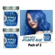 Jerome Russell PUNKY COLOUR Semi Permanent Conditioning Color 3.5 oz - Atlantic Blue  PACK OF 2