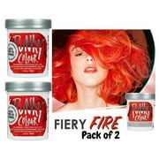 Jerome Russell PUNKY COLOUR Semi Permanent Conditioning Color 3.5 oz - Fire  PACK OF 2