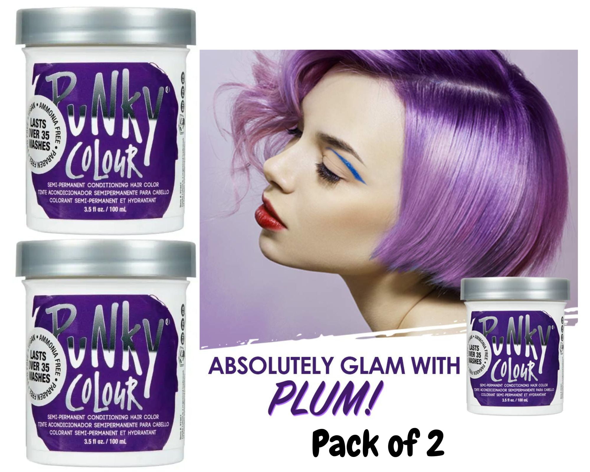 Jerome Russell PUNKY COLOUR Semi Permanent Conditioning Color 3.5 oz ...