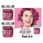 Jerome Russell PUNKY COLOUR Semi Permanent Conditioning Color 3.5 oz - Rose Red  PACK OF 2