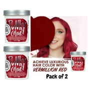 Jerome Russell PUNKY COLOUR Semi Permanent Conditioning Color 3.5 oz - Vermillion Red  PACK OF 2