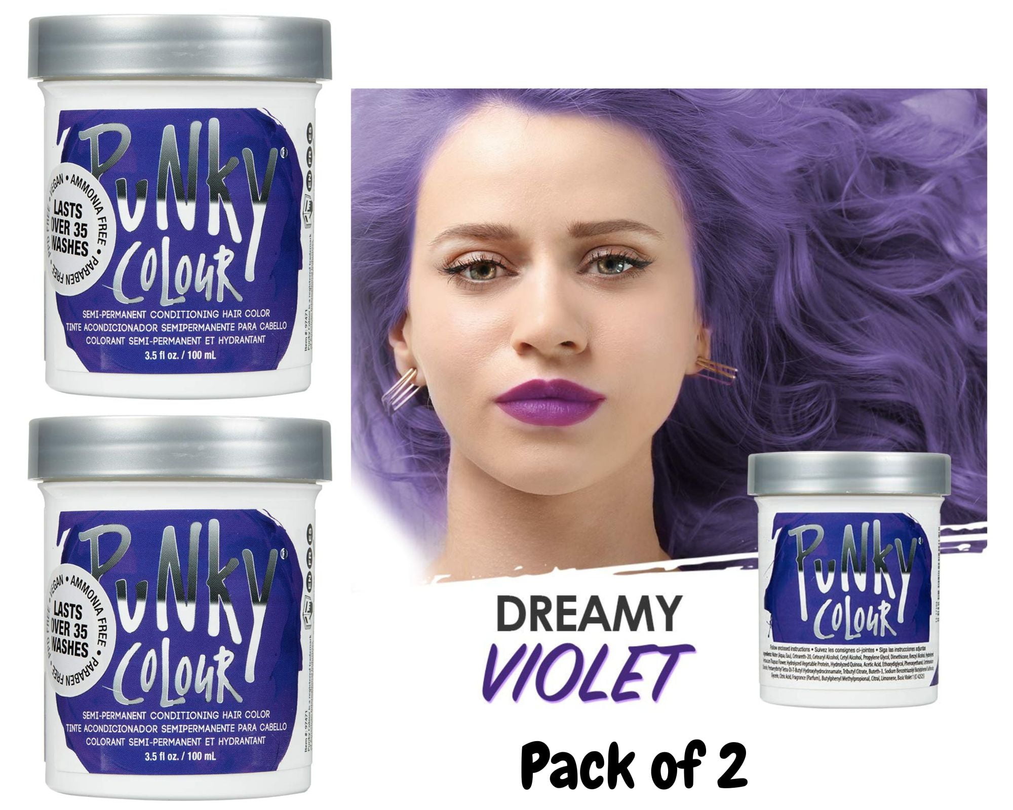 Jerome Russell PUNKY COLOUR Semi Permanent Conditioning Color 3.5 oz ...