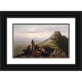 thumbnail image 1 of Jerome Thompson 14x10 Black Ornate Wood Framed Double Matted Museum Art Print Titled: The Belated Party on Mansfield Mountain (1858), 1 of 5