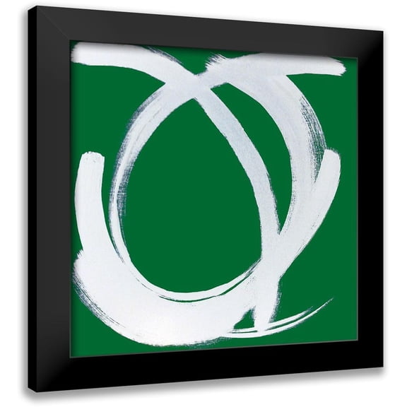 Jerry, Alison 12x12 Black Modern Framed Museum Art Print Titled - Custom Intersection in Deep Green I