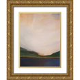 thumbnail image 1 of Jerry, Alison 15x18 Gold Ornate Wood Framed with Double Matting Museum Art Print Titled - Sunset by the Lake I, 1 of 4