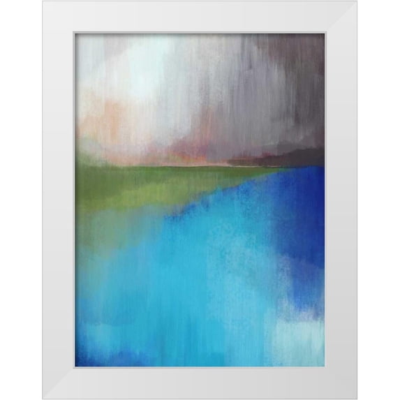 Jerry, Alison 15x18 White Modern Wood Framed Museum Art Print Titled - Peaks Bay II