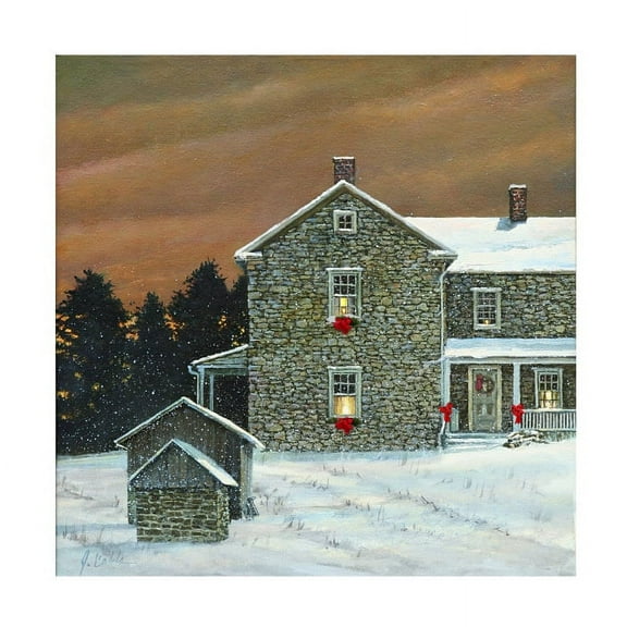 Jerry Cable 'Blowing Snow' Canvas Art