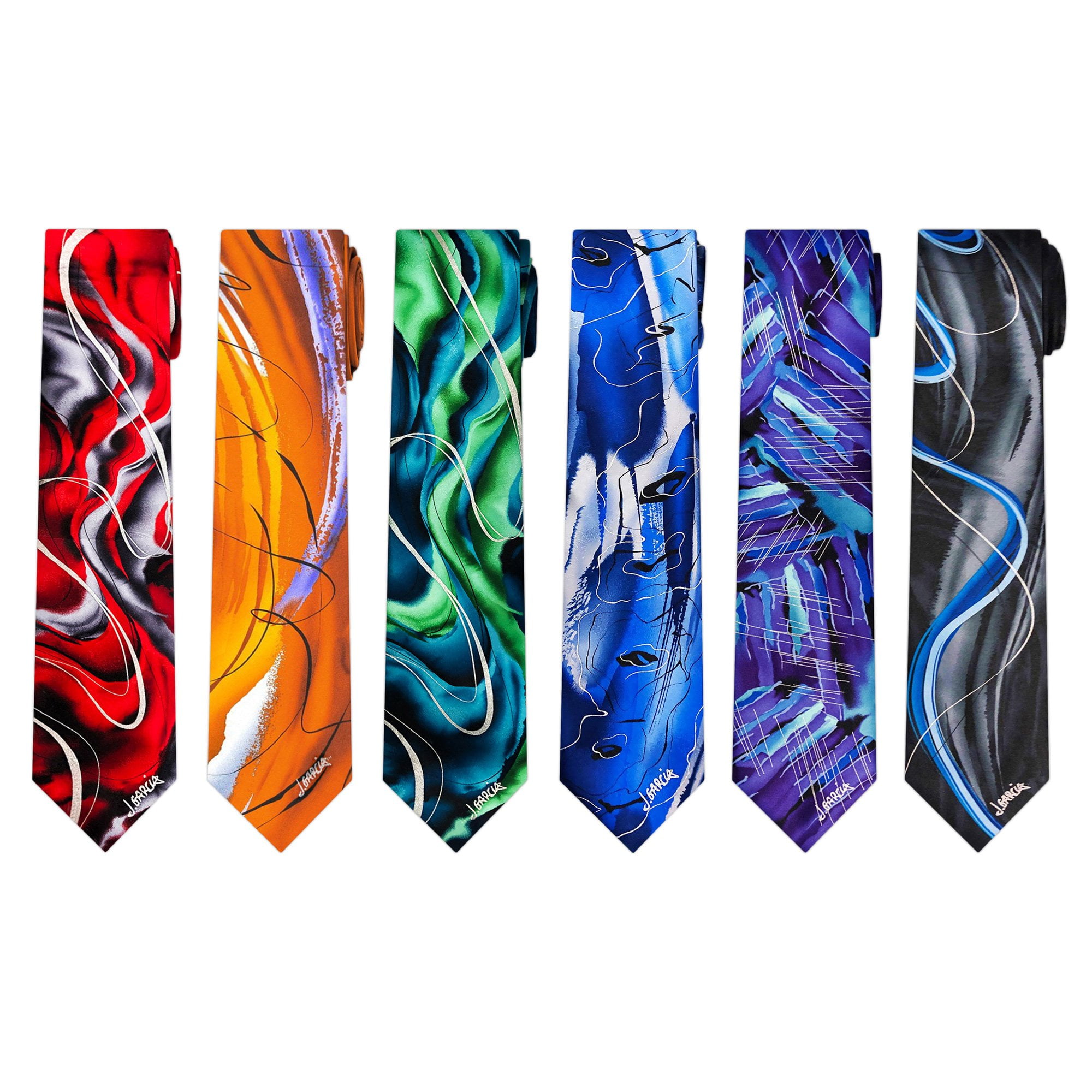 Jerry Garcia 6 Piece Collector's Edition Men's Neck Ties Gift Box Set ...