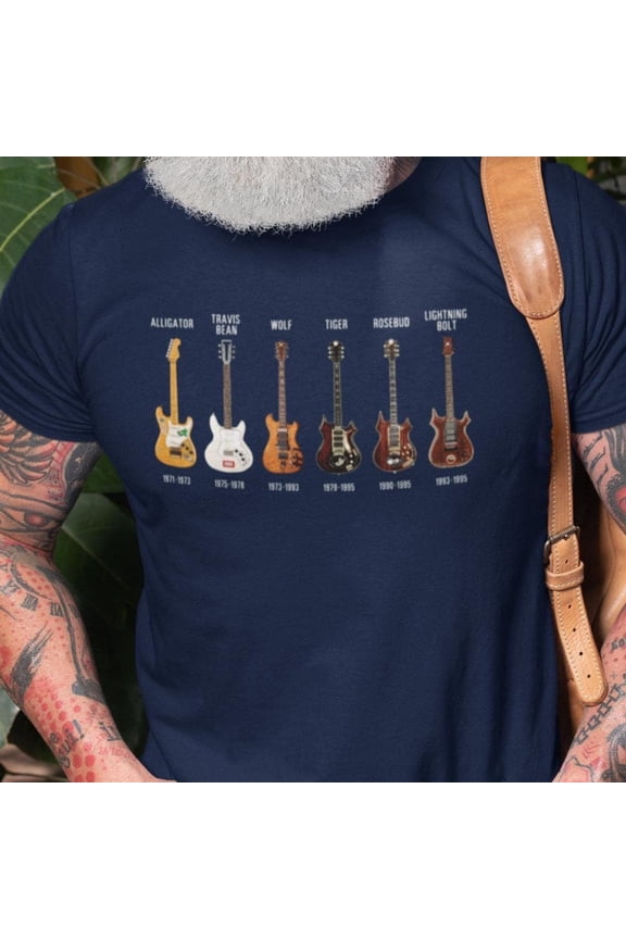 Jerry Garcia Guitar History Grateful Dead - Heavyweight Unisex Crewneck T-shirt | Gildan® 5000