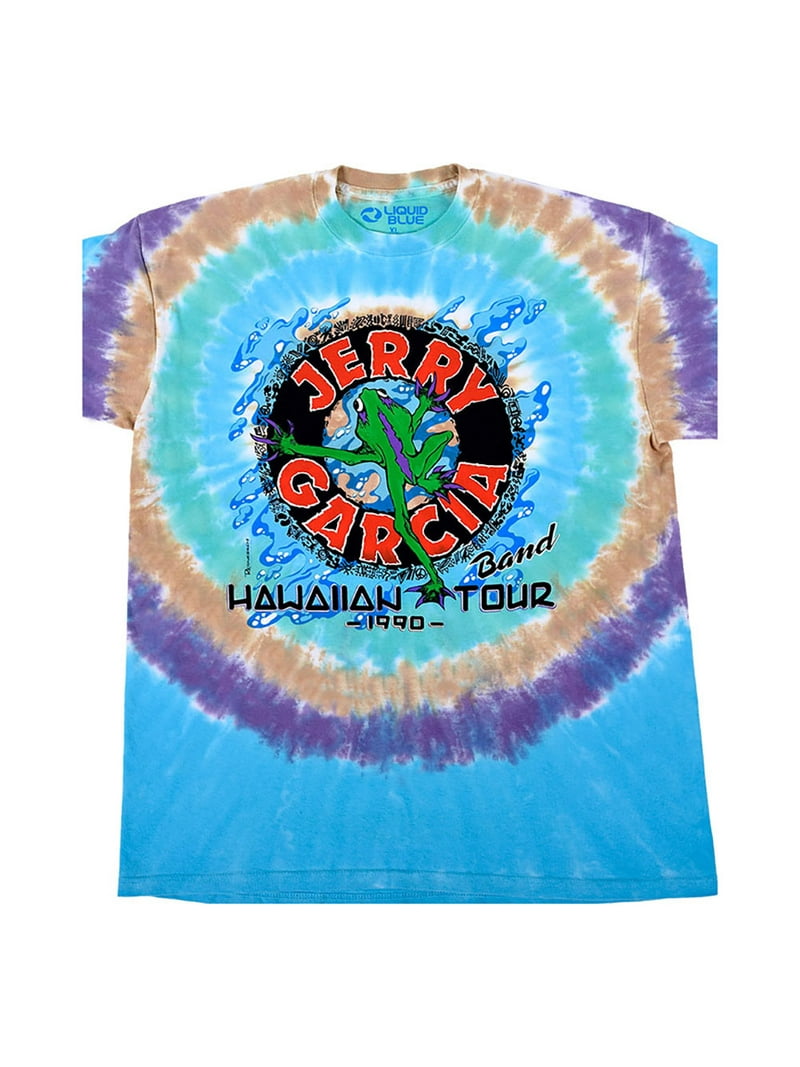 Liquid Blue Jerry Garcia Hawaiian Tour 90 Tie Dye Men's T-Shirt