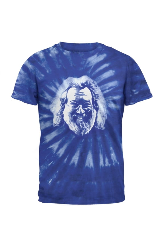Men's Blue Spiral Tie Dye Short Sleeve T Shirt