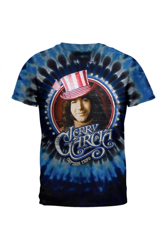 Men's Captain Trips Blue Tie Dye Short Sleeve T Shirt