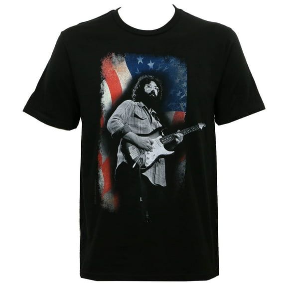 Jerry Garcia Men's Old Glory Slim Fit T-Shirt Black M