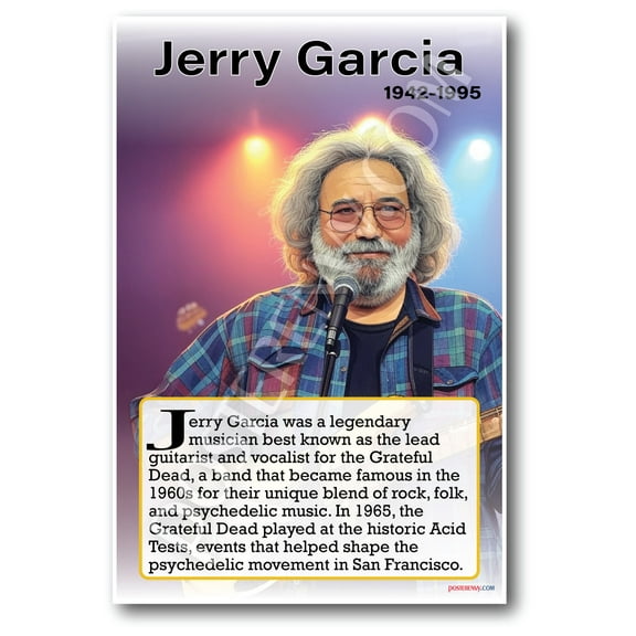 Jerry Garcia - Musician - Biography Poster 18 x 12 inch