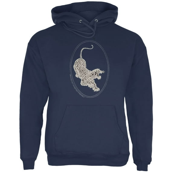 Jerry Garcia - Tiger Guitar Navy Mens Pullover Hoodie
