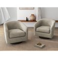 thumbnail image 1 of Lumibee 2 Set Round Barrel Chair 360-Degree Swivel Accent Chairs 28.26" x 25.32"x 26.55" - Light Brown(Linen), 1 of 5