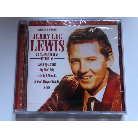 Jerry Lee Lewis The Masters / 36 Classic Tracks Including: Lovin' Up A Storm, Big Blon' Baby, Let's Talk About Us, It Won't Happen With Me, Money / Eagle Records 2x Audio CD 1997 / EDM CD 014